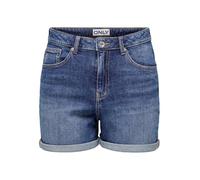 ONLY Pantalones Cortos de Mezclilla de Cintura Alta para Mujer de la Marca, cómodos para el Verano.