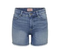 ONLY Pantalones Cortos de Mezclilla para Mujer botón y Cierre de Cremallera Shorts de Verano., Color:Azul Claro, Talla:XS