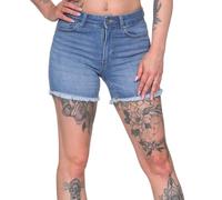 ONLY Pantalones Cortos de Mezclilla para Mujer botón y Cierre de Cremallera Shorts de Verano., Color:Azul Claro, Talla:XS