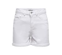 Only Pantalones Cortos Onljosephinestretch DNM Azg Noos para Mujer con Ajuste Normal y Trabillas para cinturón, Blanco Denim, M