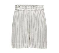 ONLY Pantalones Cortos Onltokyo HW Lin Blen STR PNT Noos para Mujer, Blanco Brillante/Rayas: Cubo, S