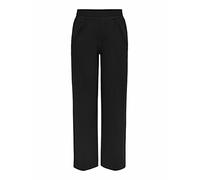 Only Pantalones de Corte Ancho para Mujer ONLPOPTRASH, Cintura Media, Corte Holgado, Pantalones con Corte Ancho de Pierna, Negro, L / 30L