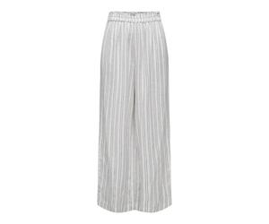 ONLY Pantalones de Mujer con Corte de Pierna Ancha Corte Recto Pantalones de Cintura Alta, Blanco Brillante, 3XL / 30L