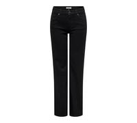 ONLY Pantalones Vaqueros Onlblush Mid Straight DNM Rea2343 Noos para Mujer, Color Negro, Talla L/32L, Negro Denim, L / 32L