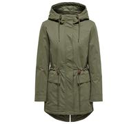 Only Parka de mujer ajustable y con cremallera. Verde 38 (M)