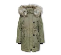 ONLY Parka larga para niña, verde claro, 128