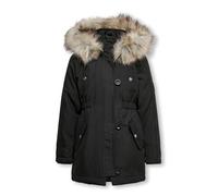 ONLY Parka larga para niñas., Negro, 122 cm