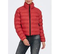 Only Plumífero de mujer de manga larga con cremallera. Rojo 40/L