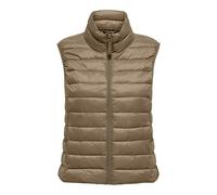ONLY Quilted Waistcoat Onltahia LW-Abrigo de Cintura Acolchado CC Otw, Cocoa Créme, M Mujeres