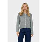 ONLY Rebeca abotonada con cuello redondo. Color gris claro