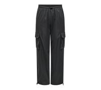 ONLY ONLCASHI Cargo Pant WVN Noos Pantalones, Raven, XXSW / 32L para Mujer