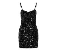 ONLY Sequins Tube Dress Jrs Onlconfidence Vestido de Tubo con Lentejuelas S/L, Negro, M para Mujer