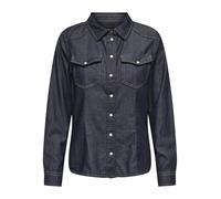 ONLY Shirt Onlalexa L/S Dnm Camiseta Ana Noos, Dark Azul Denim, S Mujeres