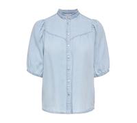 ONLY Shirt Onlcharis Life 2/4 Frill Camiseta Wvn CC, Mezclilla De Color Azul Claro, L Mujeres