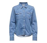ONLY Shirt Onlcharlize LS Dnm Camiseta AKM Noos, Medio De Mezclilla Azul, M Mujeres
