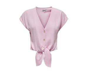 ONLY Shirt Onlsiesta SS Knot Lin Bl Camiseta Pnt Noos, Pirueta, XS Mujeres