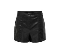 ONLY ONLTRICIA Faux Leather Shorts OTW Noos, Pantalones Cortos de Cuero Mujer, Black,