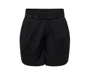 ONLY Shorts de Mujer Cintura Alta Bermudas Detalle de botón cómodo Elegante Pantalones de Verano., Color:Negro-3, Talla:XS
