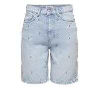 ONLY Shorts Onlhope HW RHS Loose Long Pantalones Cortos Dnm Azg, Mezclilla De Color Azul Claro, M para Mujer