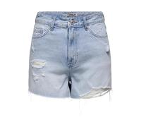 ONLY Shorts Pantalones Cortos Onlgabi HW RW Azg844 Dnm, Mezclilla De Color Azul Claro, L para Mujer