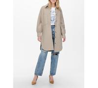 Only Sobrecamisa de mujer larga con bolsillos. Piedra 36 (S)