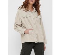 Only Sobrecamisa de mujer pana cierre frontal. Gris 42