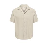 ONLY & SONS 22032116 Camisa de Manga Corta, Forro Plateado, S Hombres