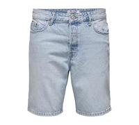 Only & Sons Bermuda Jeansshorts Herren, ausgewaschen, 5-Pocket-Design, Color:Azul Claro, Talla:XL