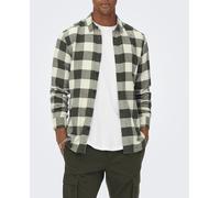 Only & Sons Onsgudmund LS Checked Camiseta Noos Camisa, Hombre, Forest Night, S