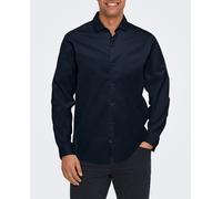 Only & Sons Camisa de hombre de vestir slim fit. Azul marino M (38)