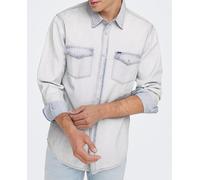 Only & Sons Camisa de hombre vaquera de manga larga. Azul claro S
