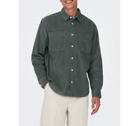 Only & Sons ONSALP RLX 2PKT WASHD CORD LS SHIRT NOOS L Verde