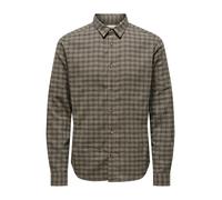 Only & Sons Camisa 'ONSGUDMUND' capuchino / marrón oscuro XL capuchino / marrón oscuro
