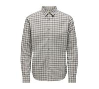 Onsgudmund LS Checked Shirt Noos, Egret, XL
