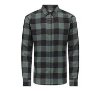 Only & Sons Camisa 'ONSGudmund' verde / negro XS verde / negro