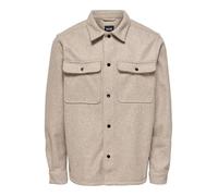 Only & Sons Camisa para Hombre ONSASH, Beige, XS