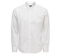 ONLY & SONS Onspoplin Btn Down Camiseta LS Exp Re Camisa, Blanco, S para Hombre