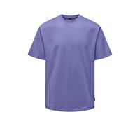 ONLY & SONS Camiseta Masculina de Corte Holgado Cuello Redondo Camiseta, Perlado, S