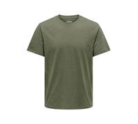 Only & Sons Camiseta para Hombre Onsmax Life SS Stitch tee Noos, Olive Night/Detail:Melange, L