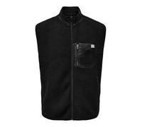 Only & Sons Chaleco 'JUST' negro / blanco M negro / blanco