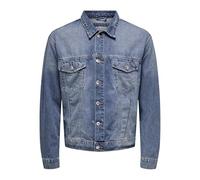 ONLY & SONS Chaqueta vaquera ONSJUST Box TAI DNM para hombre, azul claro, talla XL, Mezclilla De Color Azul Claro, XL