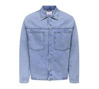 ONLY & SONS Chaqueta Vaquera para Hombre ONSEMIL, Medio De Mezclilla Azul, L