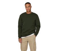Only & Sons Hombres O&S Sudadera Básica Regular Suéter Largo Camiseta sin Capucha EAONDETAL, Color:Verde, Size:XXL