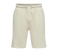 Only & Sons Hombres Pantalones Cortos Jogger O&S Shorts De Entrenamiento Y Ocio ONSNEIL, Color:Beige-2, Talla:XXL