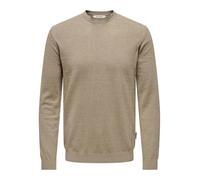 Only & Sons Jersey de Punto para Hombre, Gris Pardo Desierto/Detalle: Melange, XL
