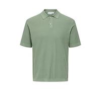 ONLY & SONS Knit Onstony Reg 12 SS Waffle-Polo de Punto, Iceberg Green, M Hombres