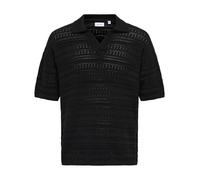 ONLY & SONS Onsgrayson DS 5 Chochet Polo Knit, Negro, L Hombres