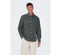 Only & Sons ONSALP RLX 2PKT WASHD CORD LS SHIRT NOOS XL Verde