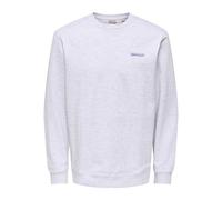 ONLY & SONS Onsalta Social Reg Crew Neck, Super Light Grey Melange, XXL para Hombre