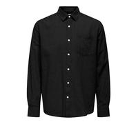 ONLY & SONS Onscaiden Life Reg LS 1 Pkt Shirt Noos Camisa, Negro, XXL Hombres